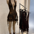 Vestido waves escote deep V sublimado