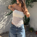 Bando encaje monet delantero pico con puntilla fleco
