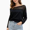 Blusa globo tejido lurex