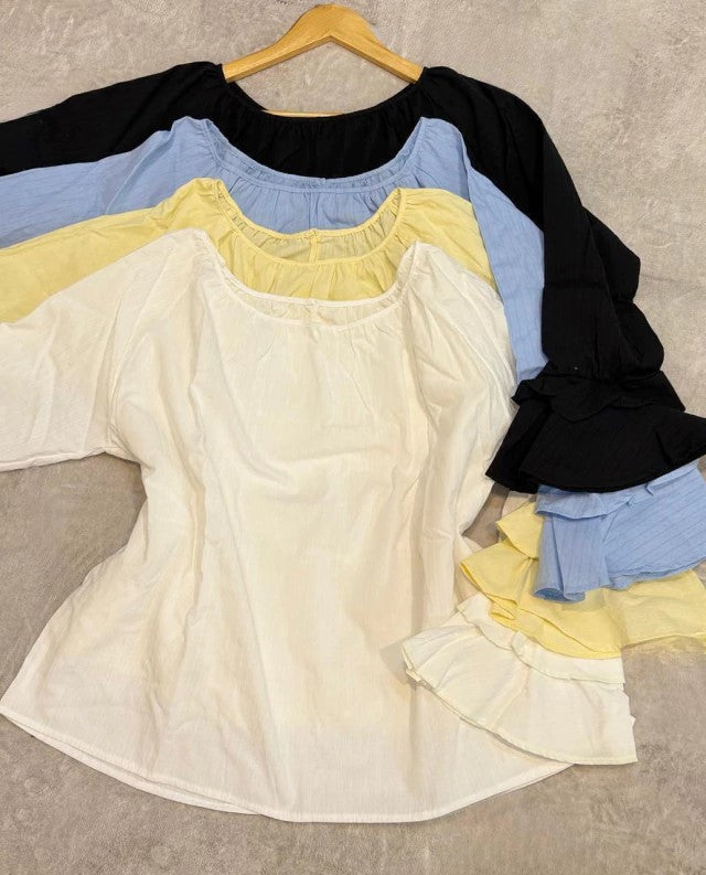 Blusa manga volados rattier klein