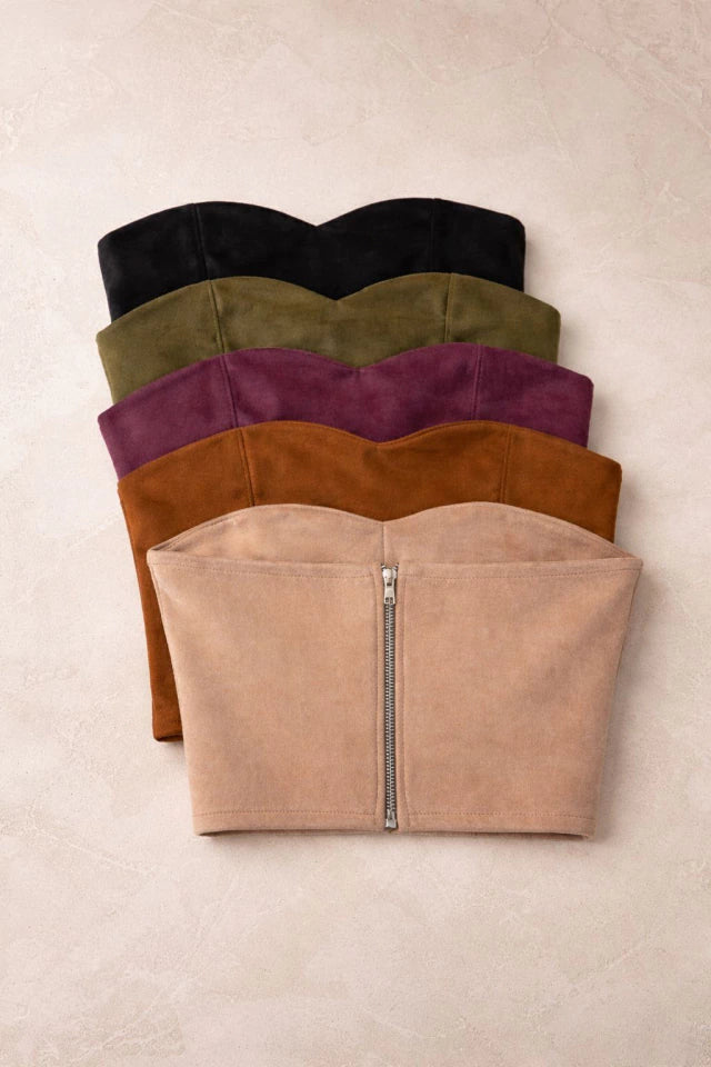 Corset suede gamuzado