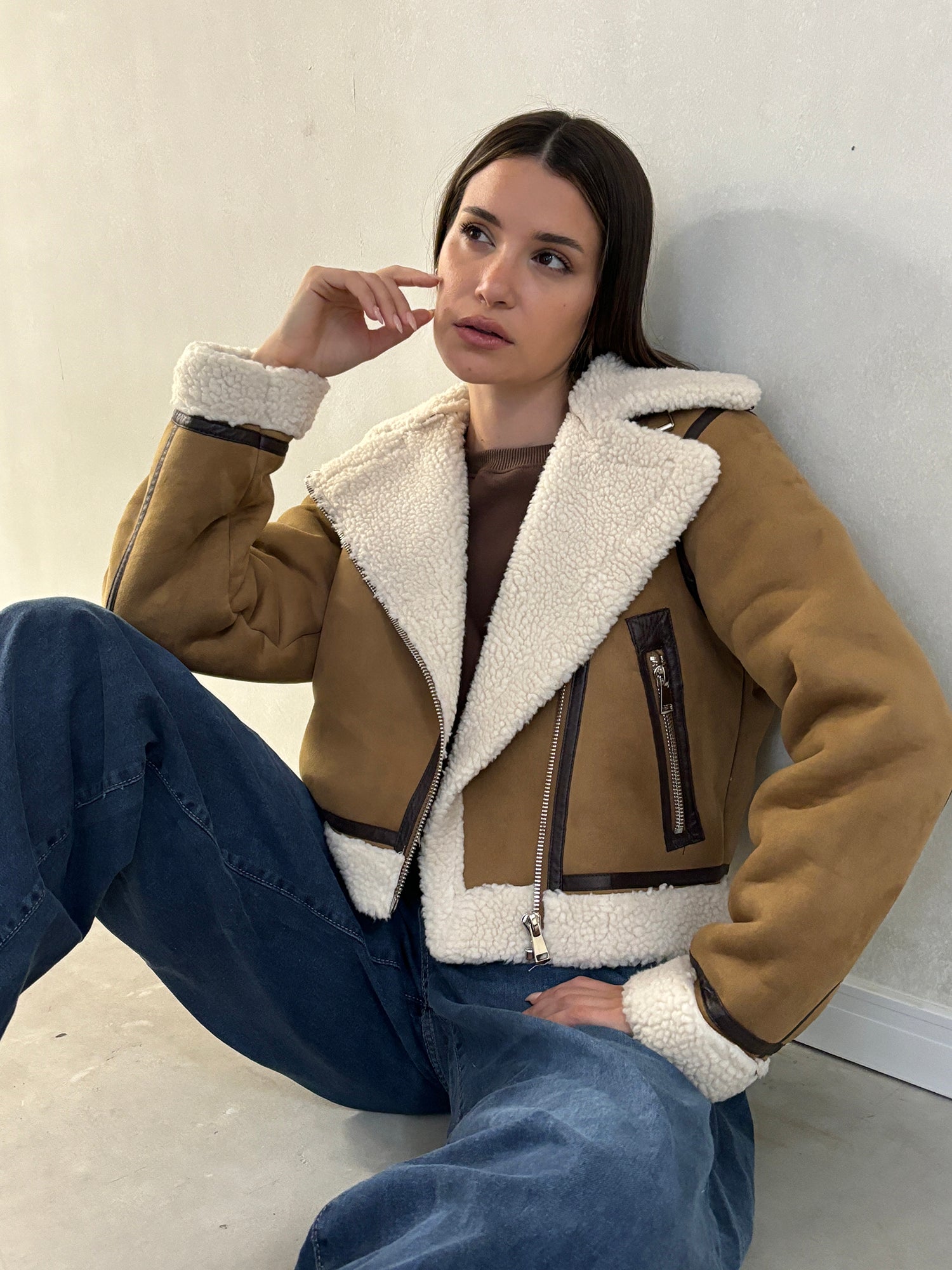 Gamulan camel gamuzado corderito