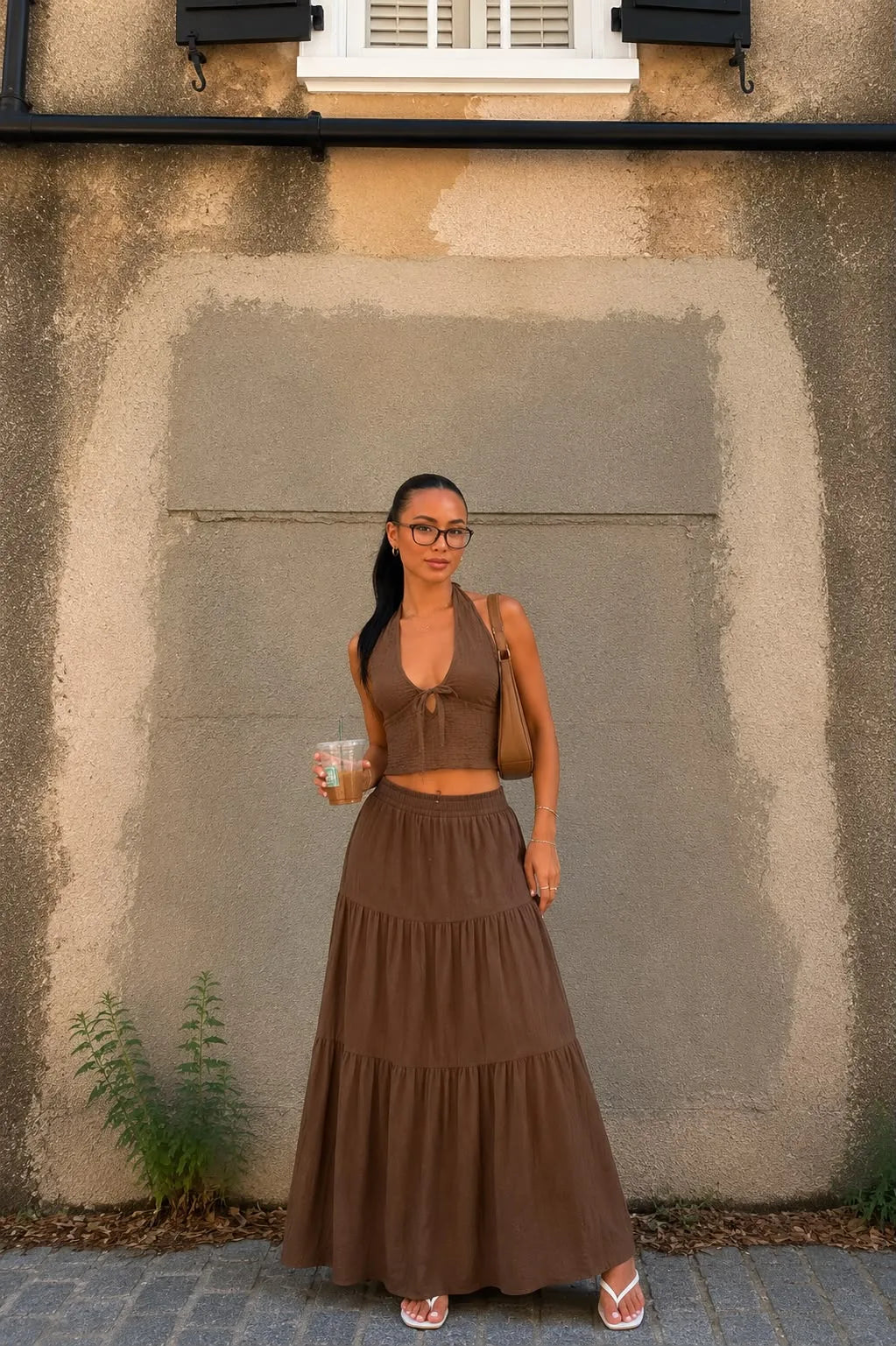 Pollera hawai larga