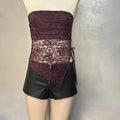 Strapless frunce asimetrico