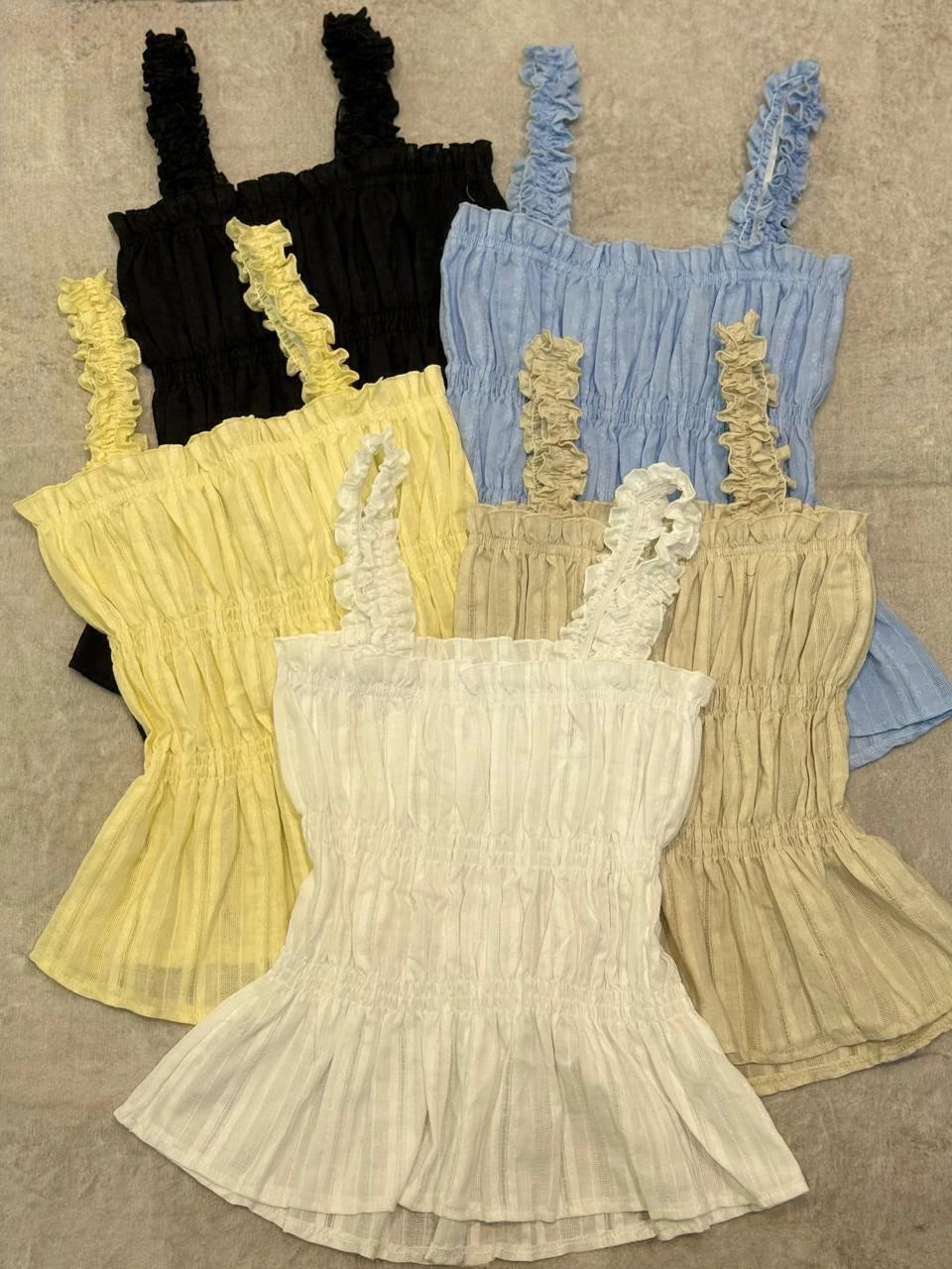 Top bretel elastico smock rattier