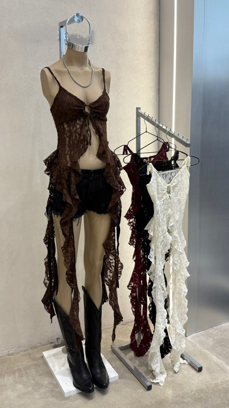 Top bretel volados largos