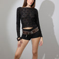 Top encaje marilyn p/atar cuello