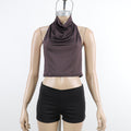 Top micro cuello alto buche