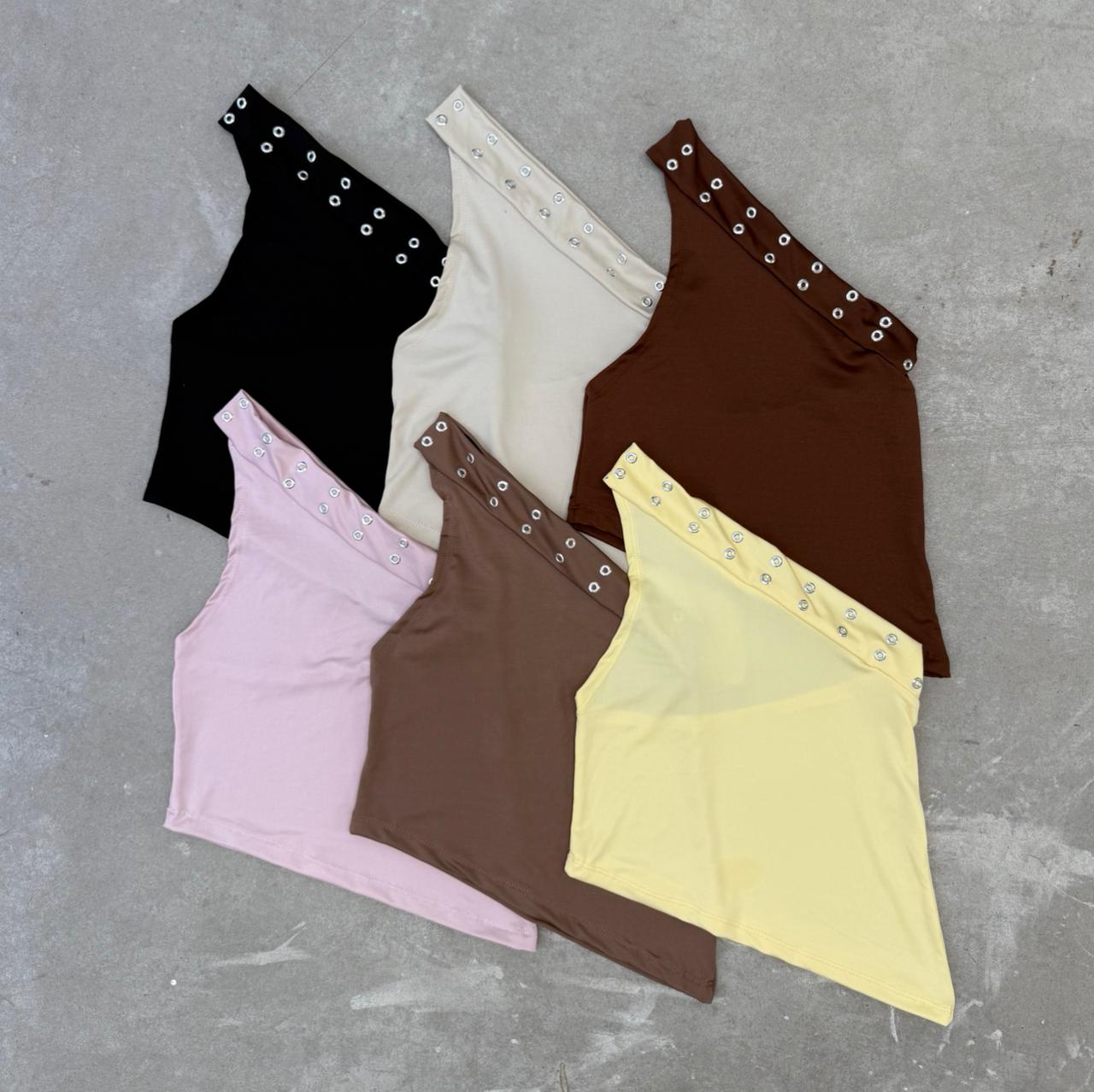 Top ojalillos lazo al cuello