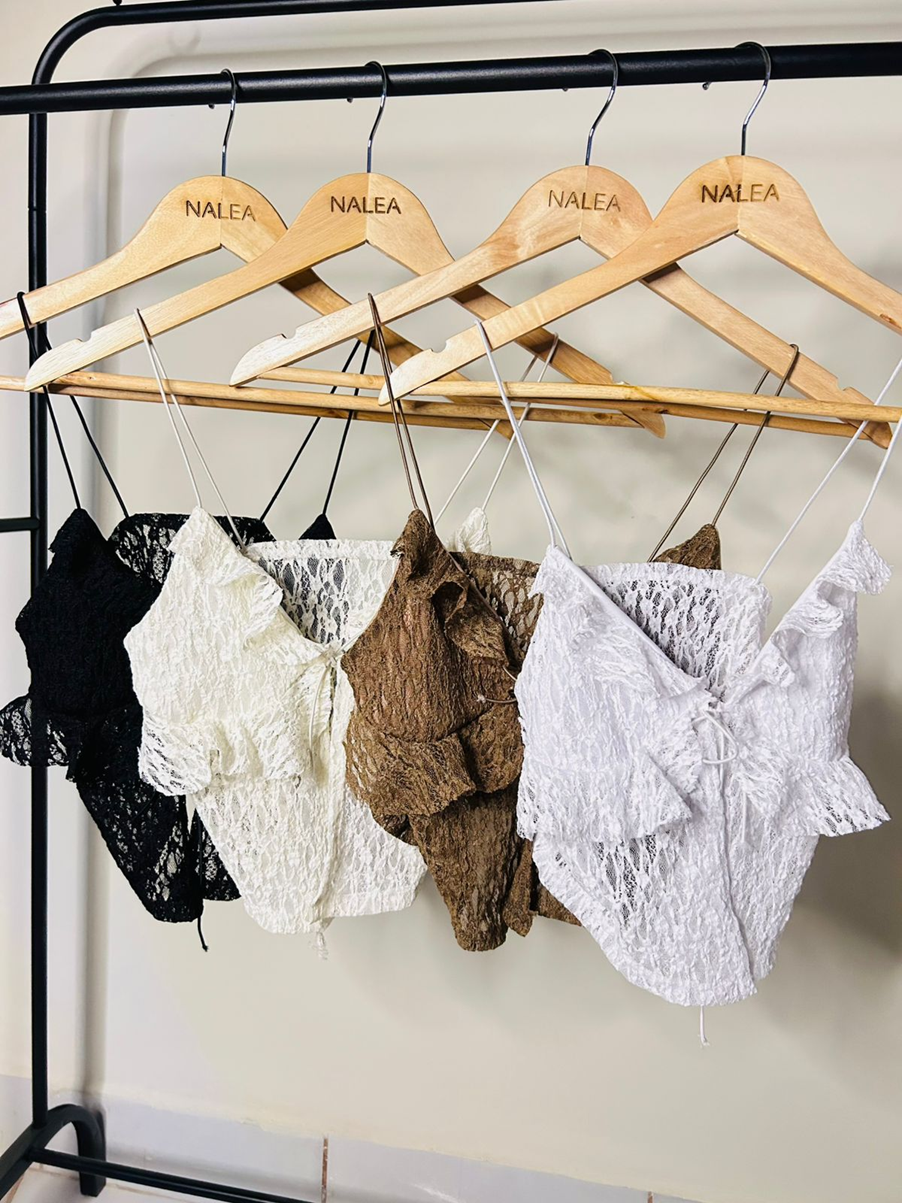 Top encaje para atar