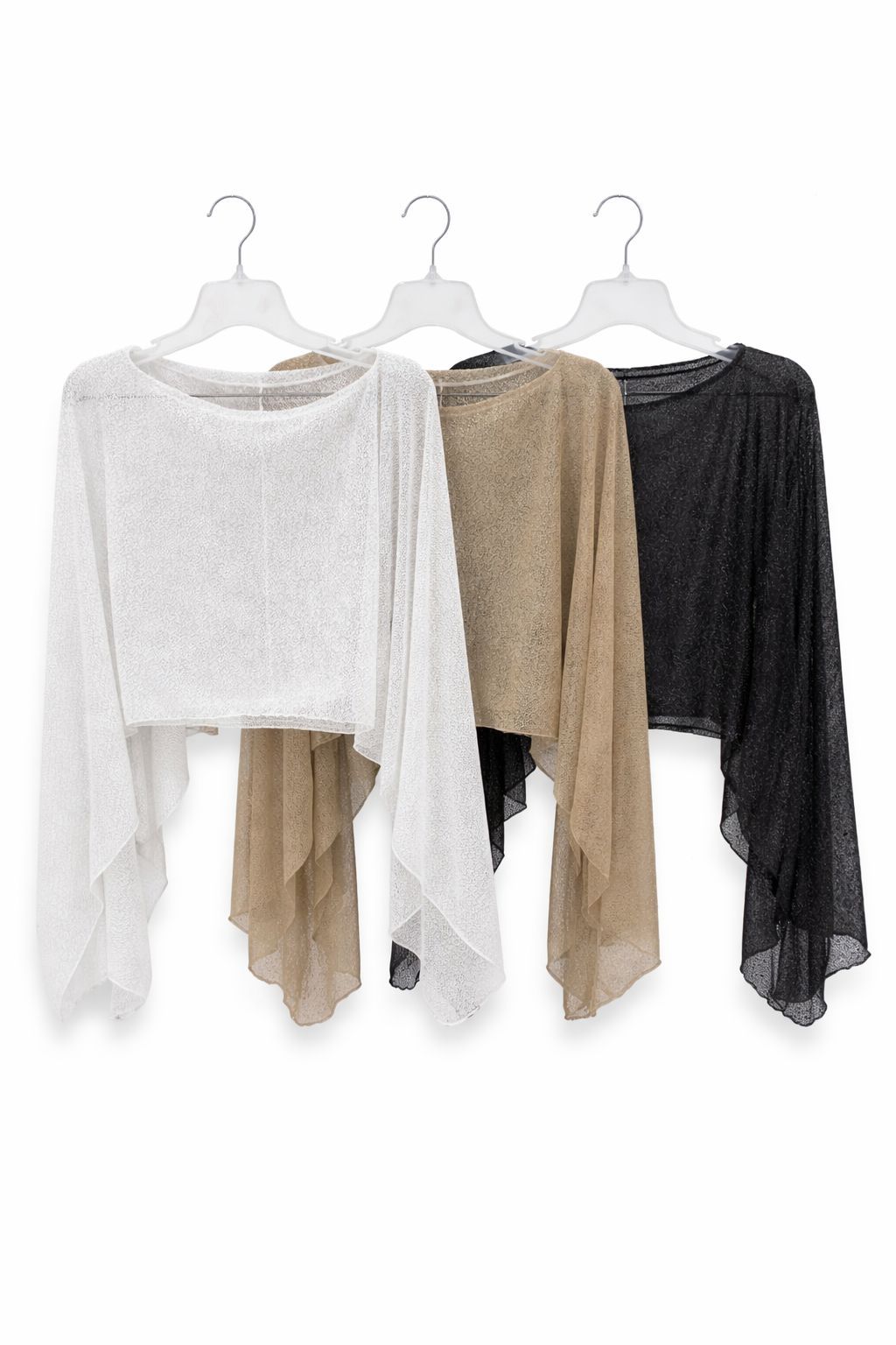 Poncho tejido con lurex Met