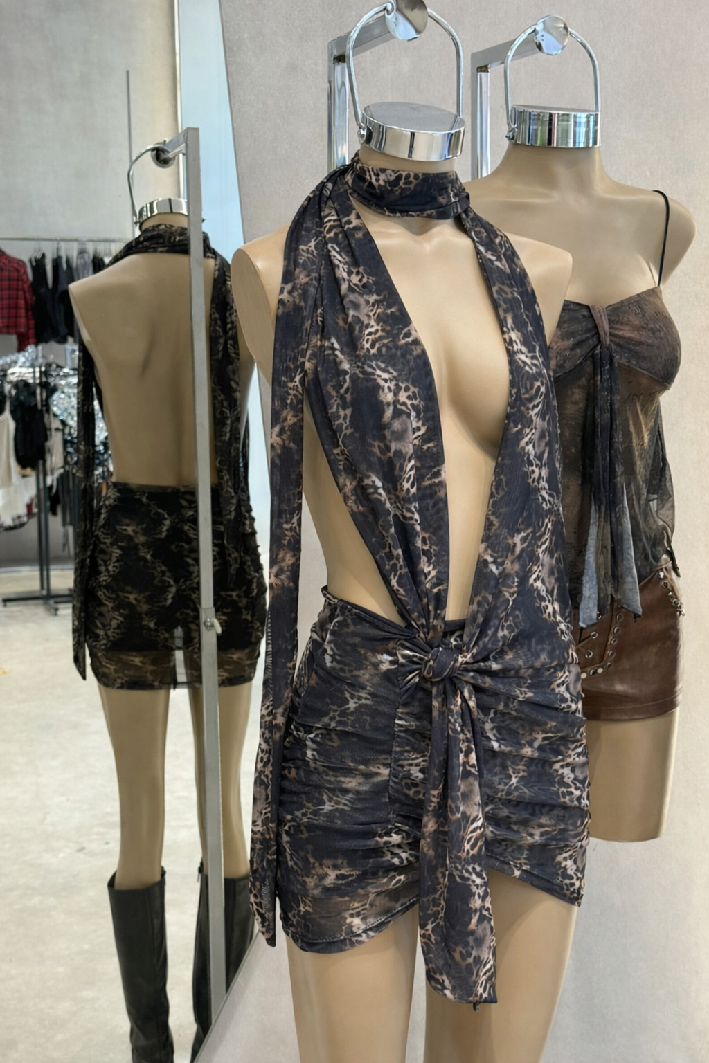 Vestido doble lazo sublimado microtul