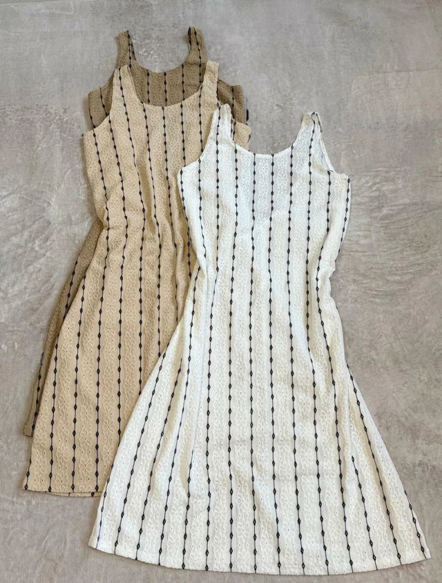 Vestido espalda v crochet tramado