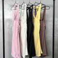 Vestido frunce cuello para atar