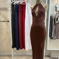 Vestido v para atar microfibra
